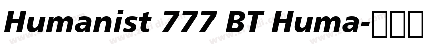 Humanist 777 BT Huma字体转换